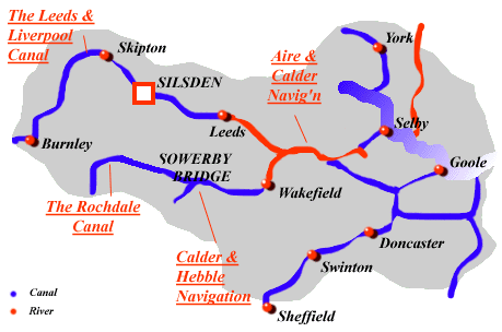Yorkshire canals map